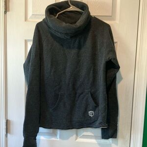Born Primitive Dark Gray Cowl Neck Pullover Sweatshirt large minimalist capsule